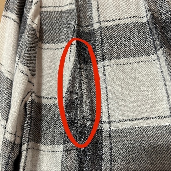 Anthropologie | Akemi & Kin Dalton Embroidered Plaid Flannel Popover Top Size S - Picture 12 of 14